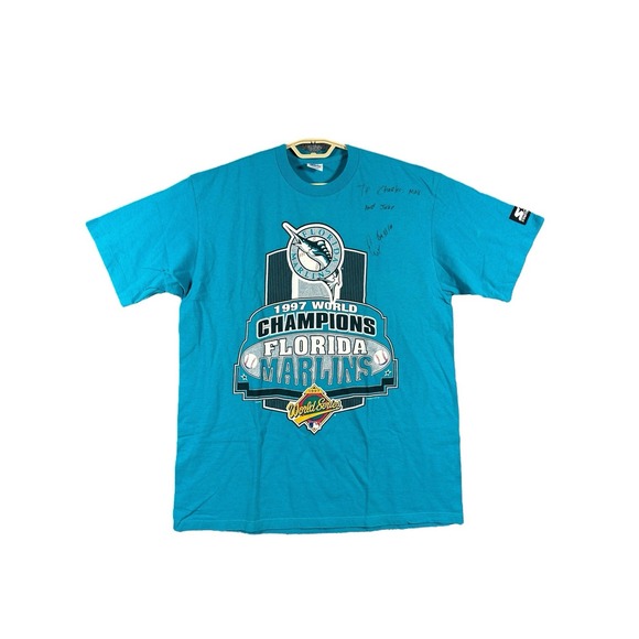 STARTER Other - Vintage Starter MLB Florida Marlins 1997 World Series Baseball Shirt Large Auto